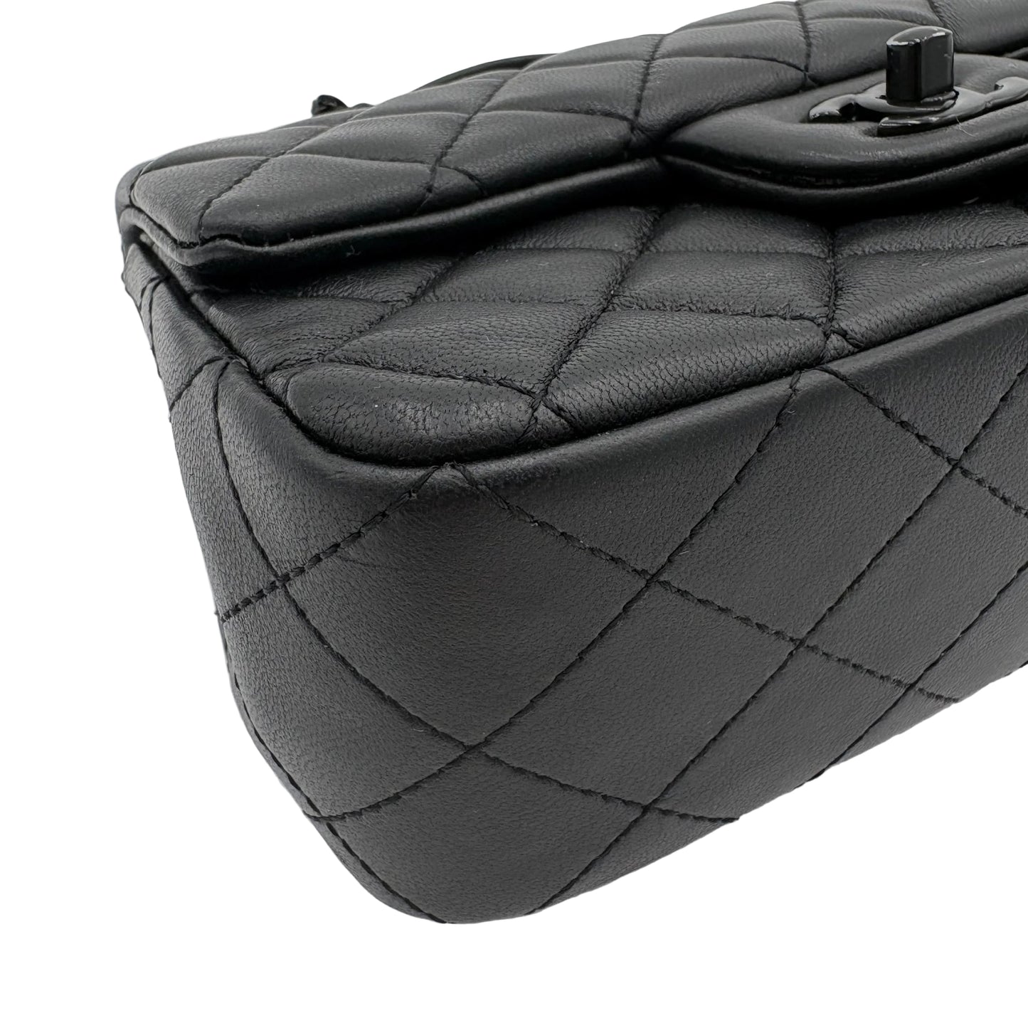 Chipped Chanel Top Handle Mini Flap Bag