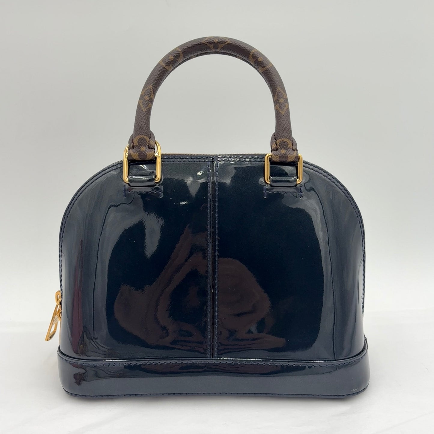 2017 Louis Vuitton Alma BB Navy Vernis/Monogram
