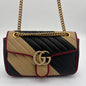 Gucci Marmont Flap Tricolor Diagonal Quilted Leather Bag