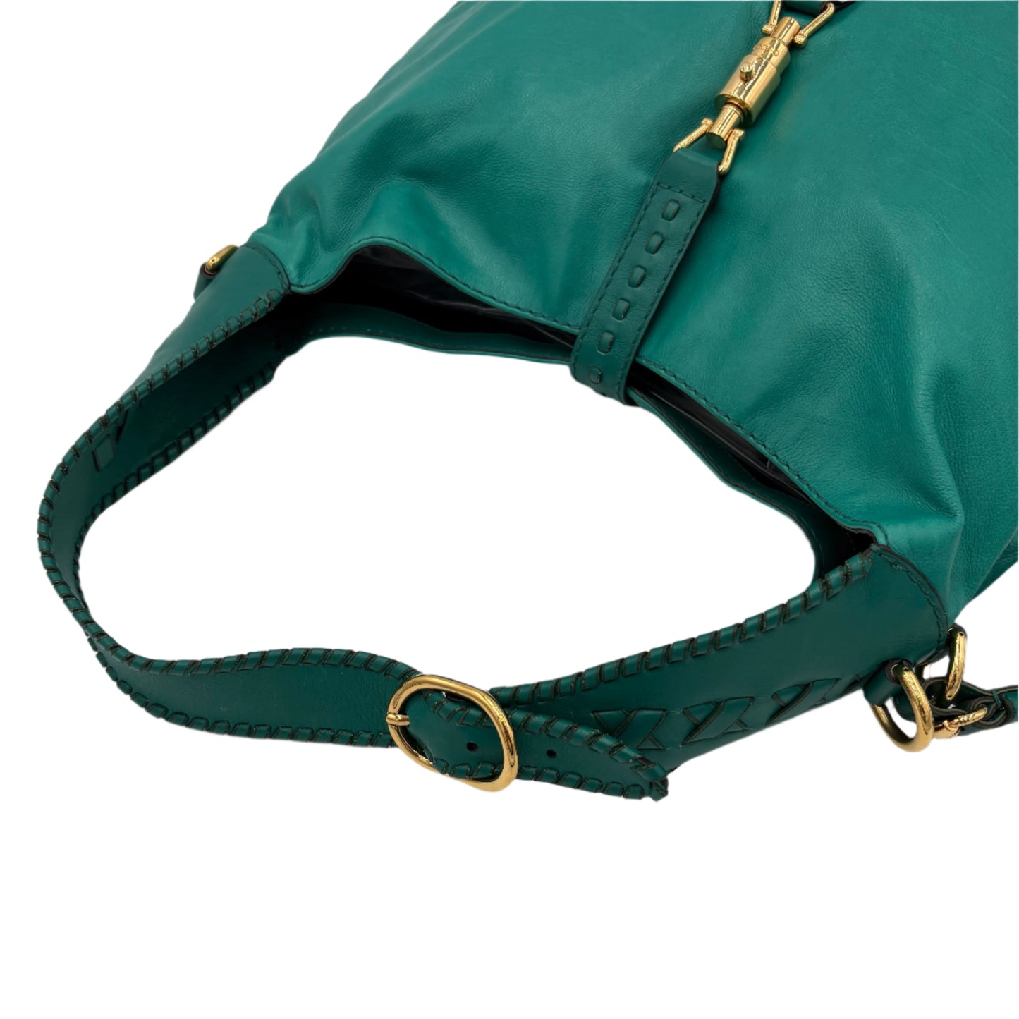 Gucci Jackie Tassel Hobo Bag Teal