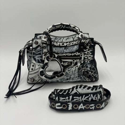 2022 Balenciaga Neo Cagole City Graffiti Bag