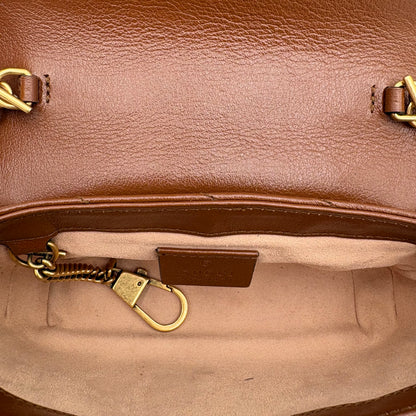 Gucci Super Mini Diagonal Crossbody Marmont - Brown