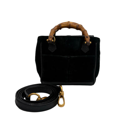 Gucci Mini Suede Bamboo 2 Way Bag