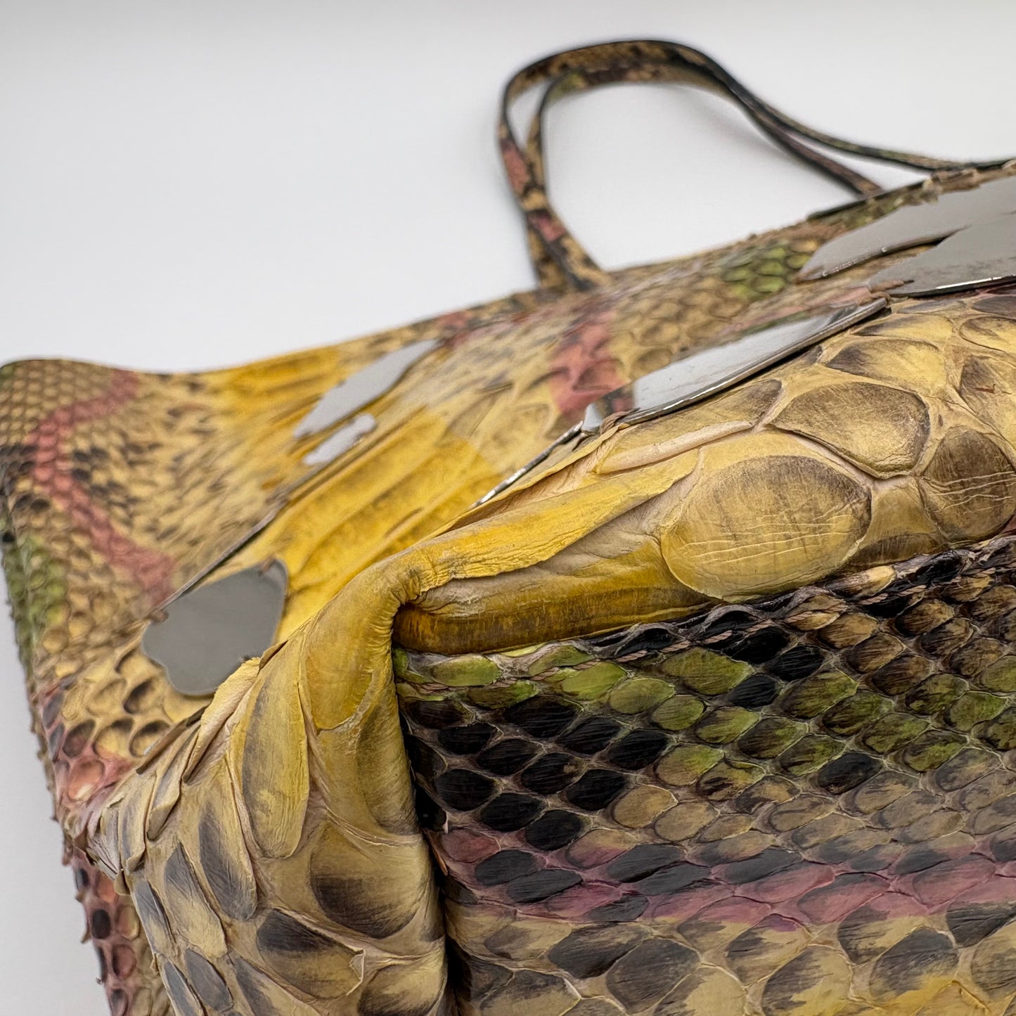 Fendi Python Embellished Tote