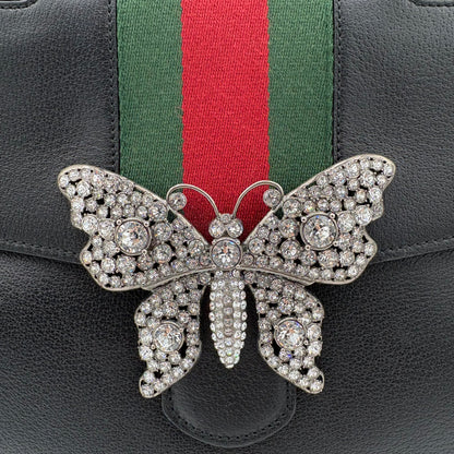 Gucci Crystal Butterfly Linea-Black : Large