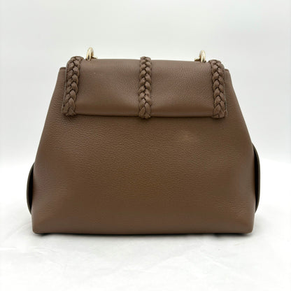 Chloe Penelope Leather Tote Bag Top Handle Brown