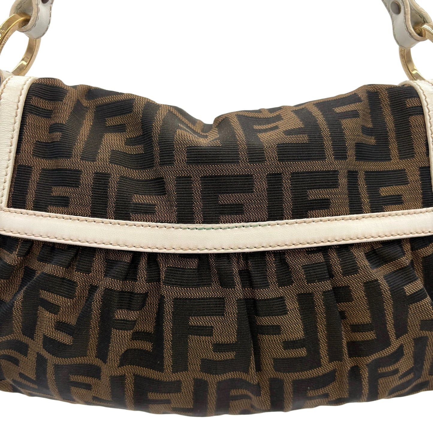 Vintage Fendi Zucca Small Chef Flap Bag