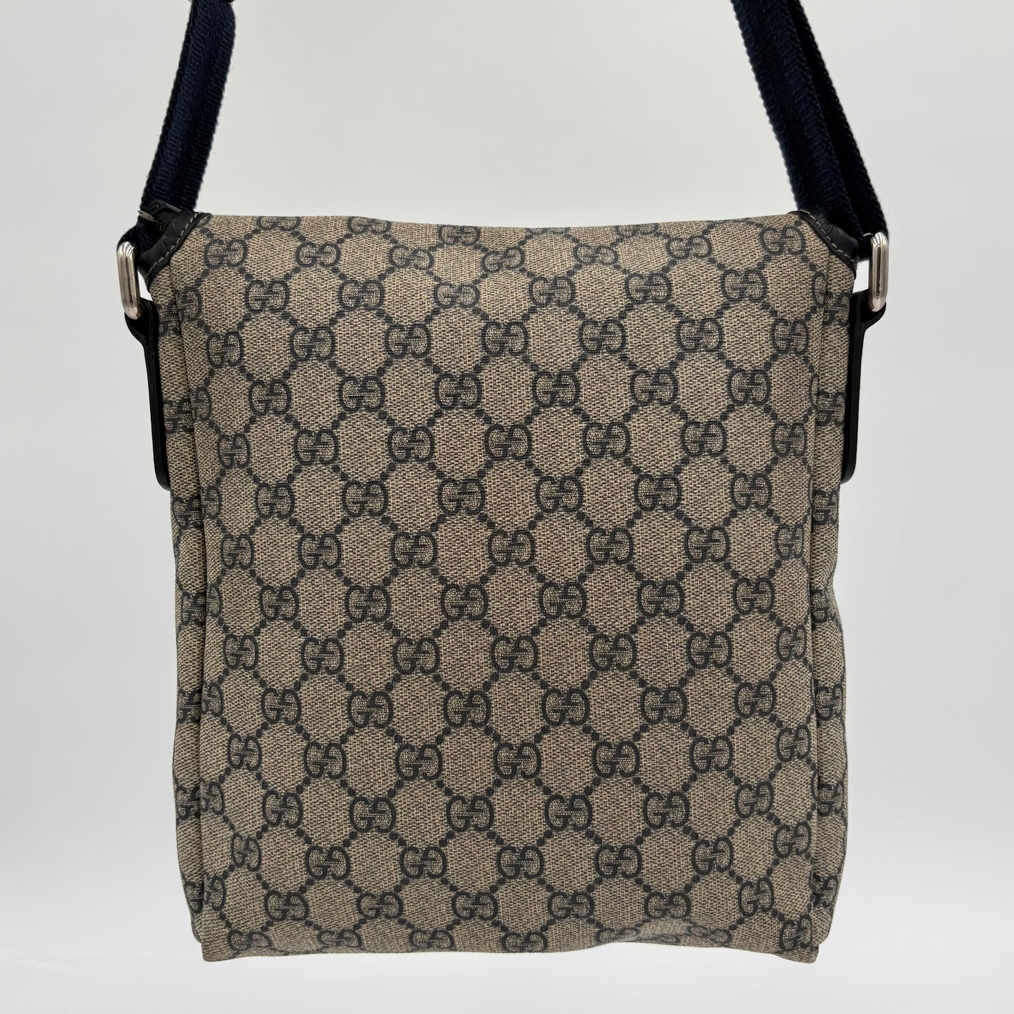 Vintage Gucci Flap Messenger Canvas/Navy Blue