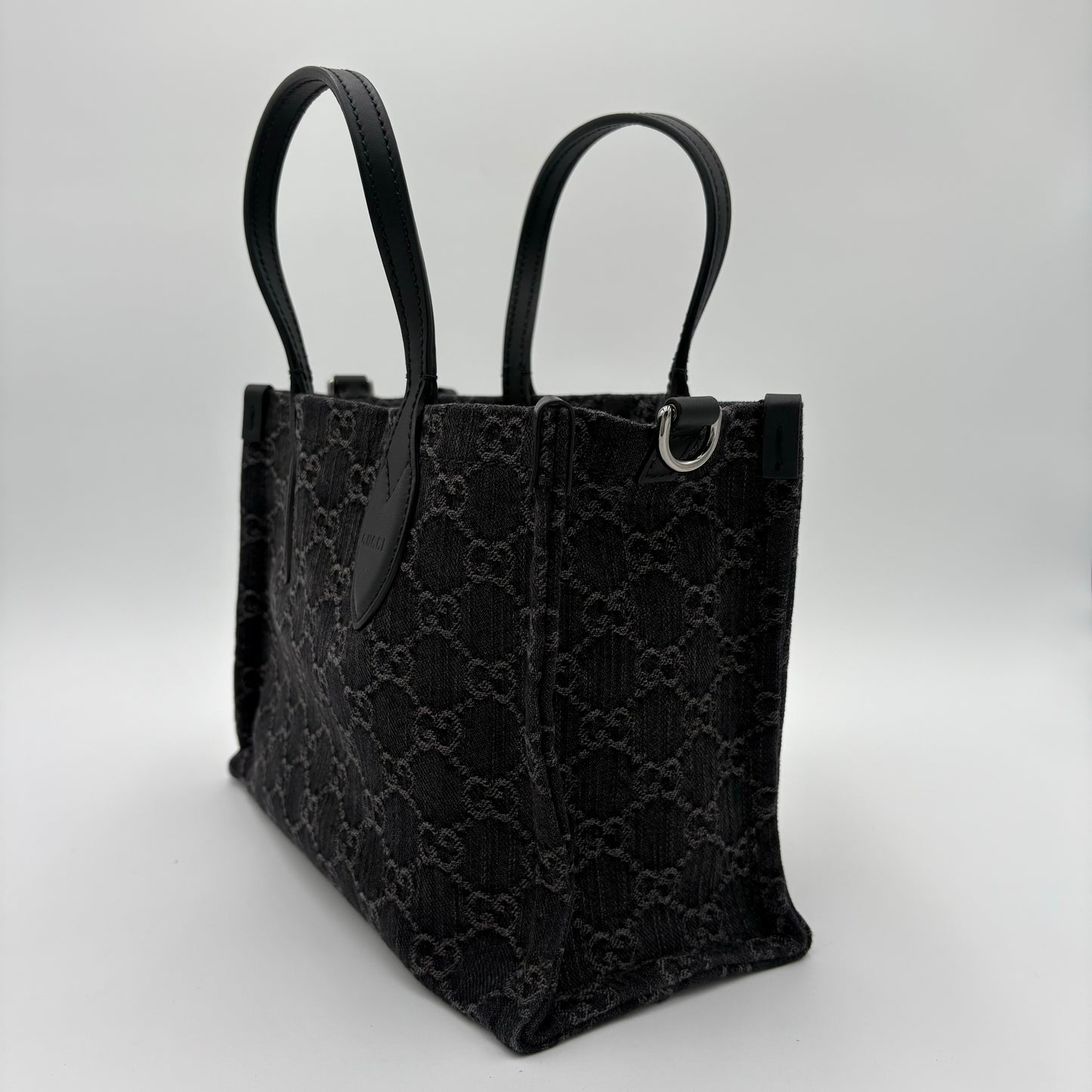 Gucci Ophidia GG Medium Denim Tote