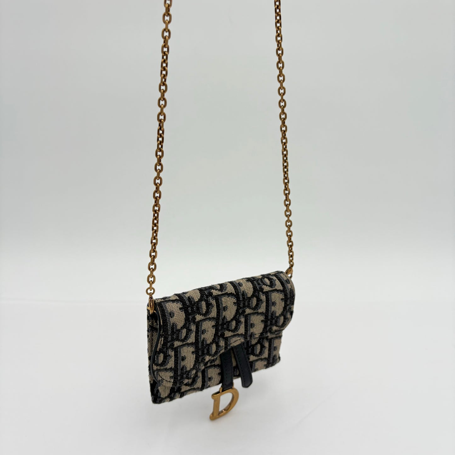 Christian Dior Nano Saddle Chain Pouch