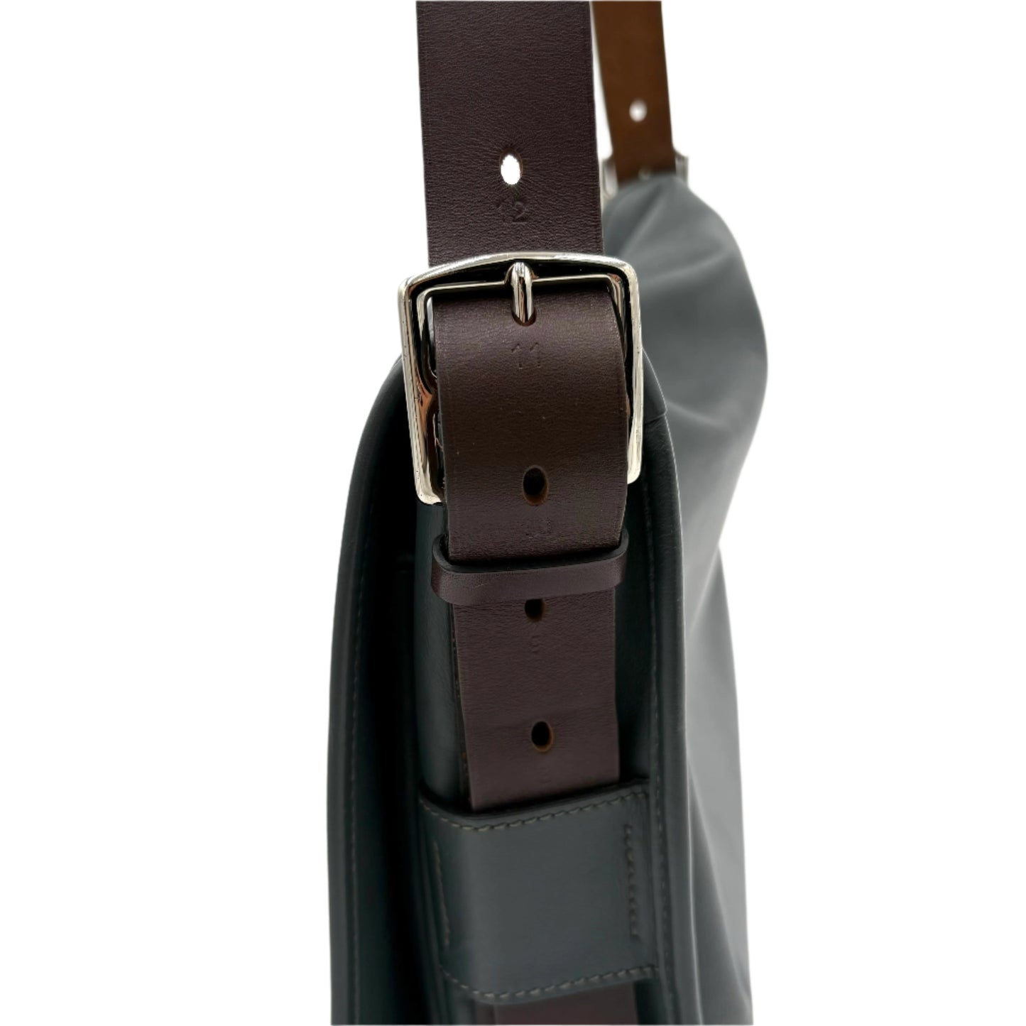 Hermes Leather Barda Messenger Bag