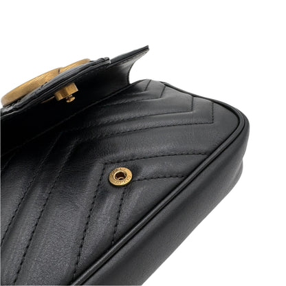 Gucci GG Marmont Super Mini Bag-Blk Leather : Super Mini