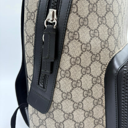 Gucci Monogram Black Leather Backpack