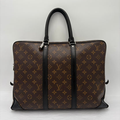 2011 Louis Vuitton Macassar Porte Documents Business Bag