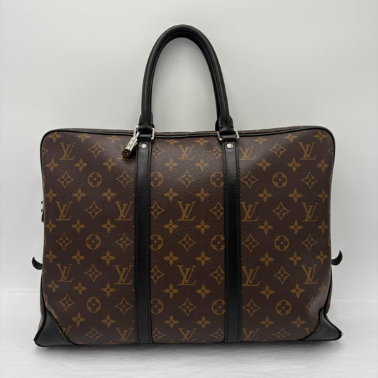 2011 Louis Vuitton Macassar Porte Documents Business Bag