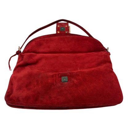 Fendi Suede Flap Baguette Rust