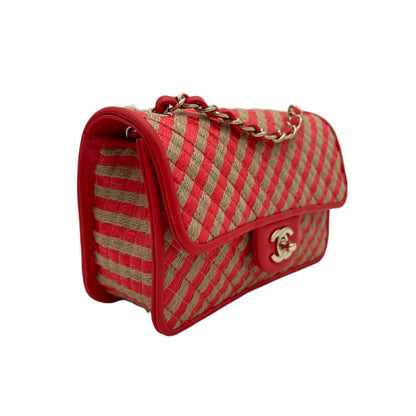 2021 Small Raffia Jute Urban Jungle Single Flap Shoulder