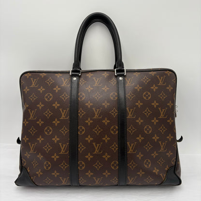 2011 Louis Vuitton Macassar Porte Documents Business Bag