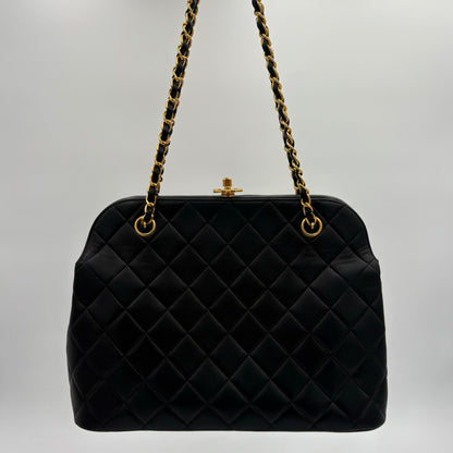 1996-1997 Chanel Lambskin Kisslock Tote