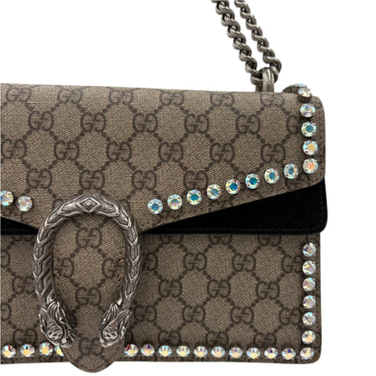 2018 Gucci GG Supreme Crystal Studded Dionysus