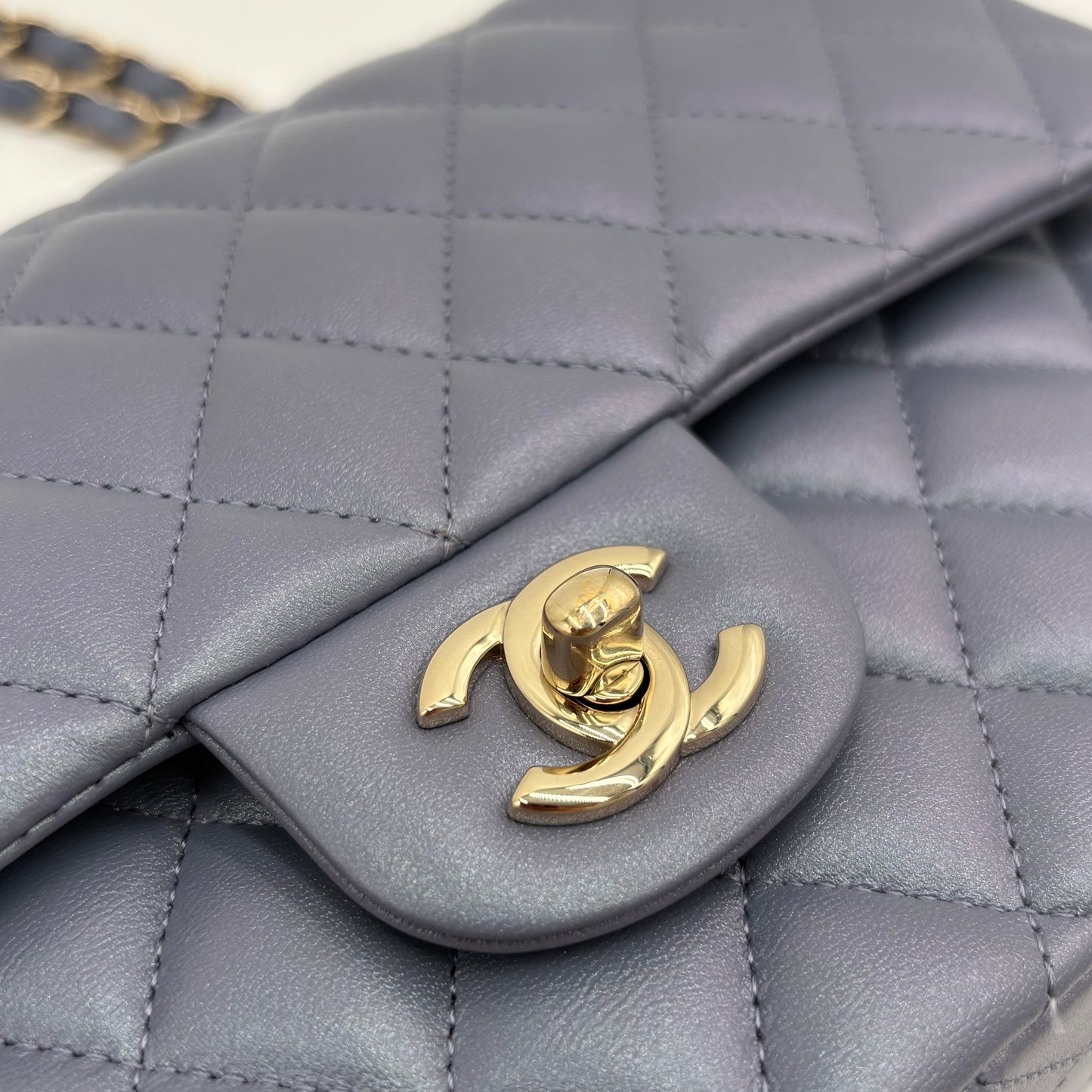 Chipped Chanel Quilted Lambskin Classic Double Flap