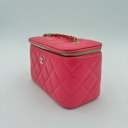 Chanel Quilted Caviar Small Vanity Case