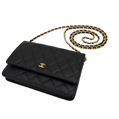 2015 Chanel Wallet On Chain-Black Caviar