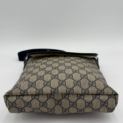 Vintage Gucci Flap Messenger Canvas/Navy Blue