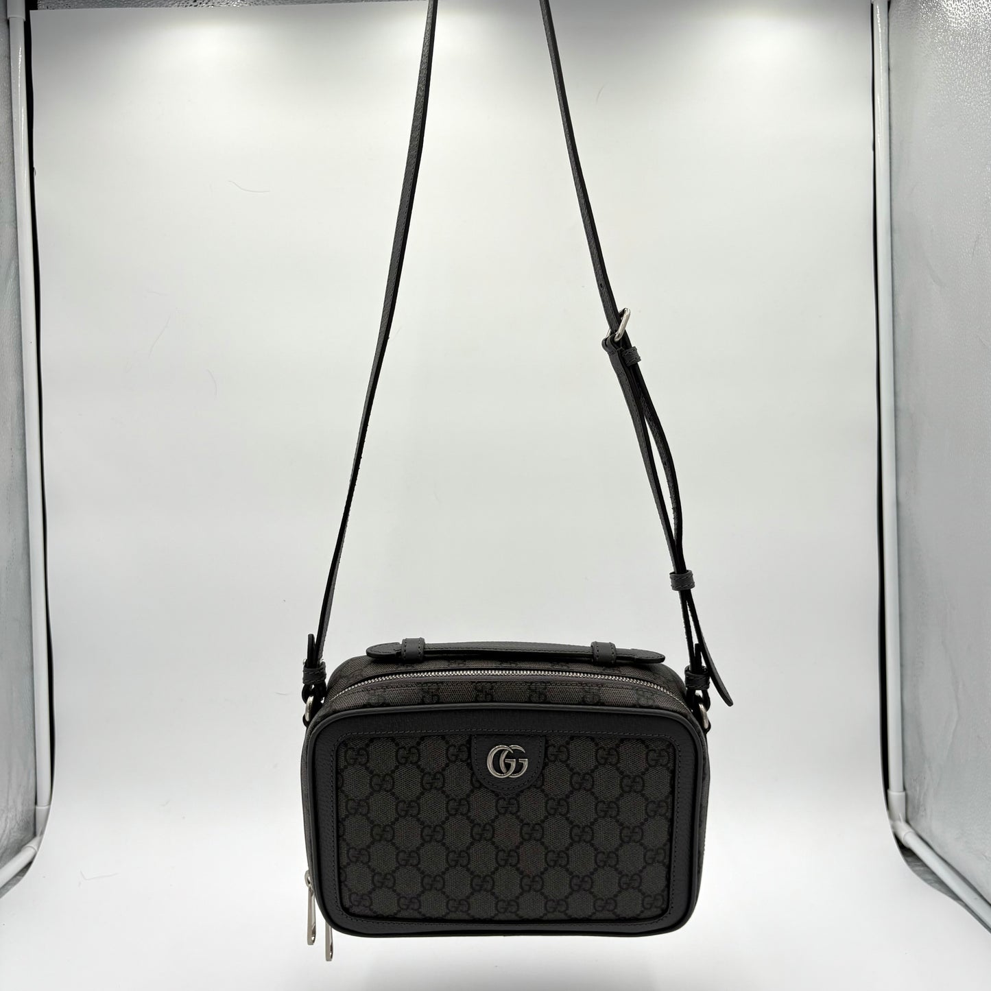 Gucci Ophidia Gray Black Supreme Crossbody bag