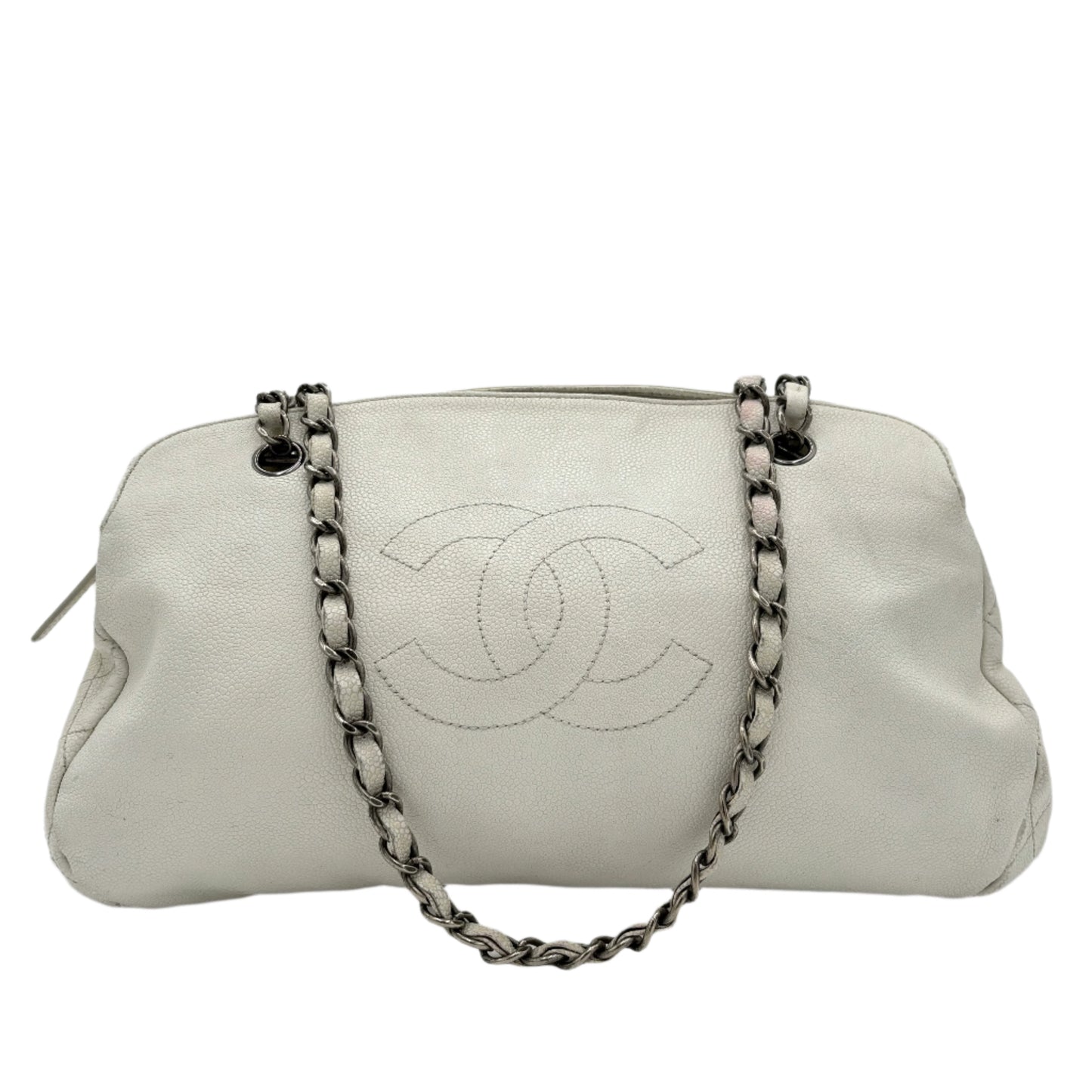 2010 Chanel Dual Pocket Bag-Ivory