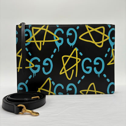 Gucci GG Ghost Pouch Graffiti