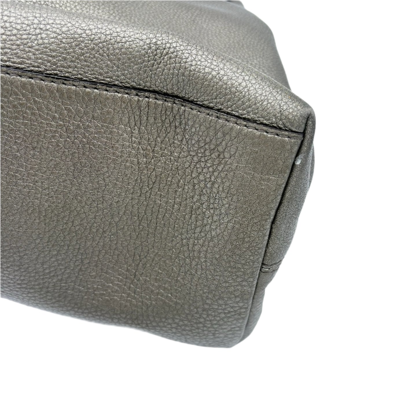 Gucci Soho Medium Leather Tote-Pewter
