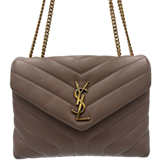 Saint Laurent Loulou Small Shoulder Bag - Taupe