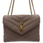 Saint Laurent Loulou Small Shoulder Bag - Taupe