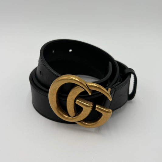 Gucci Marmont Belt Black/Gold