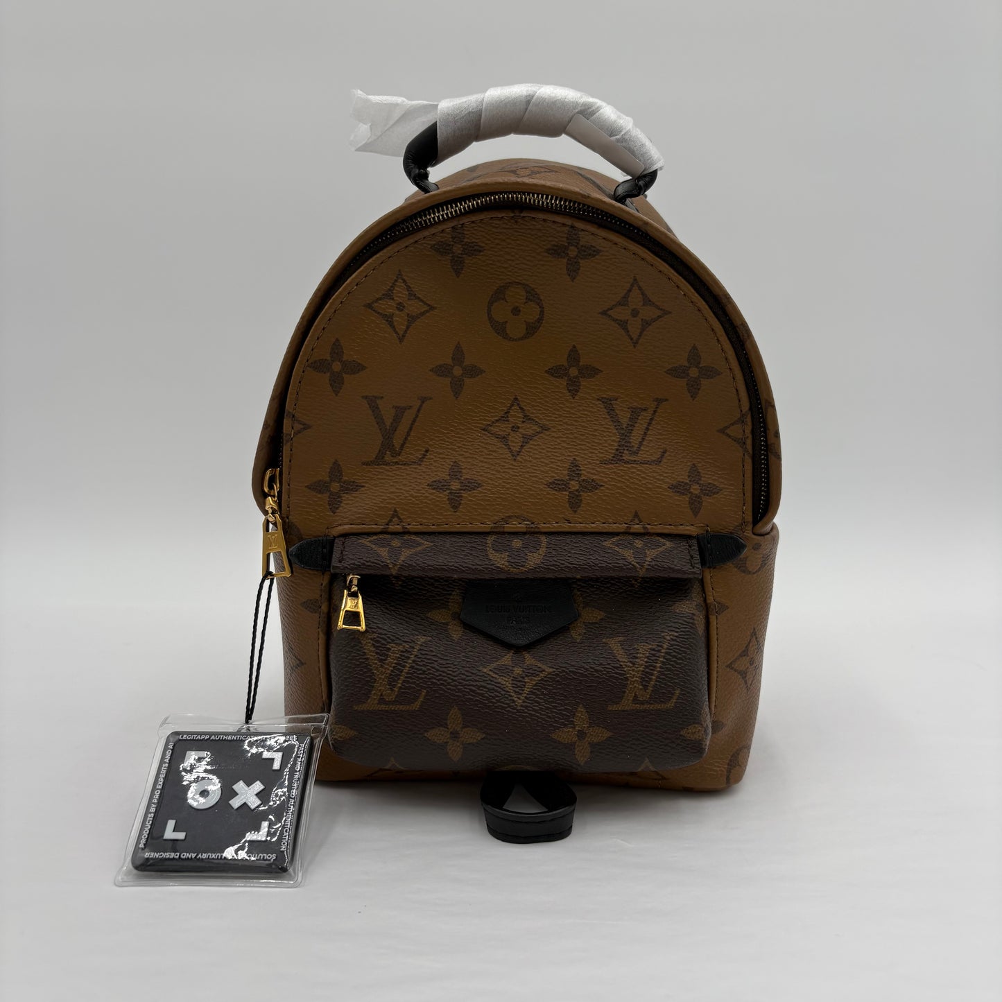 Chipped Louis Vuitton Reverse Monogram Palm Springs Backpack