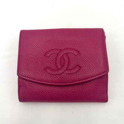 2000-02 Chanel CC Caviar Wallet Pink