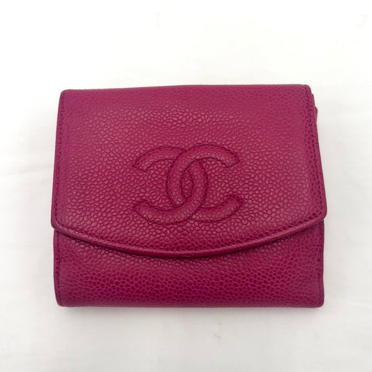 2000-02 Chanel CC Caviar Wallet Pink