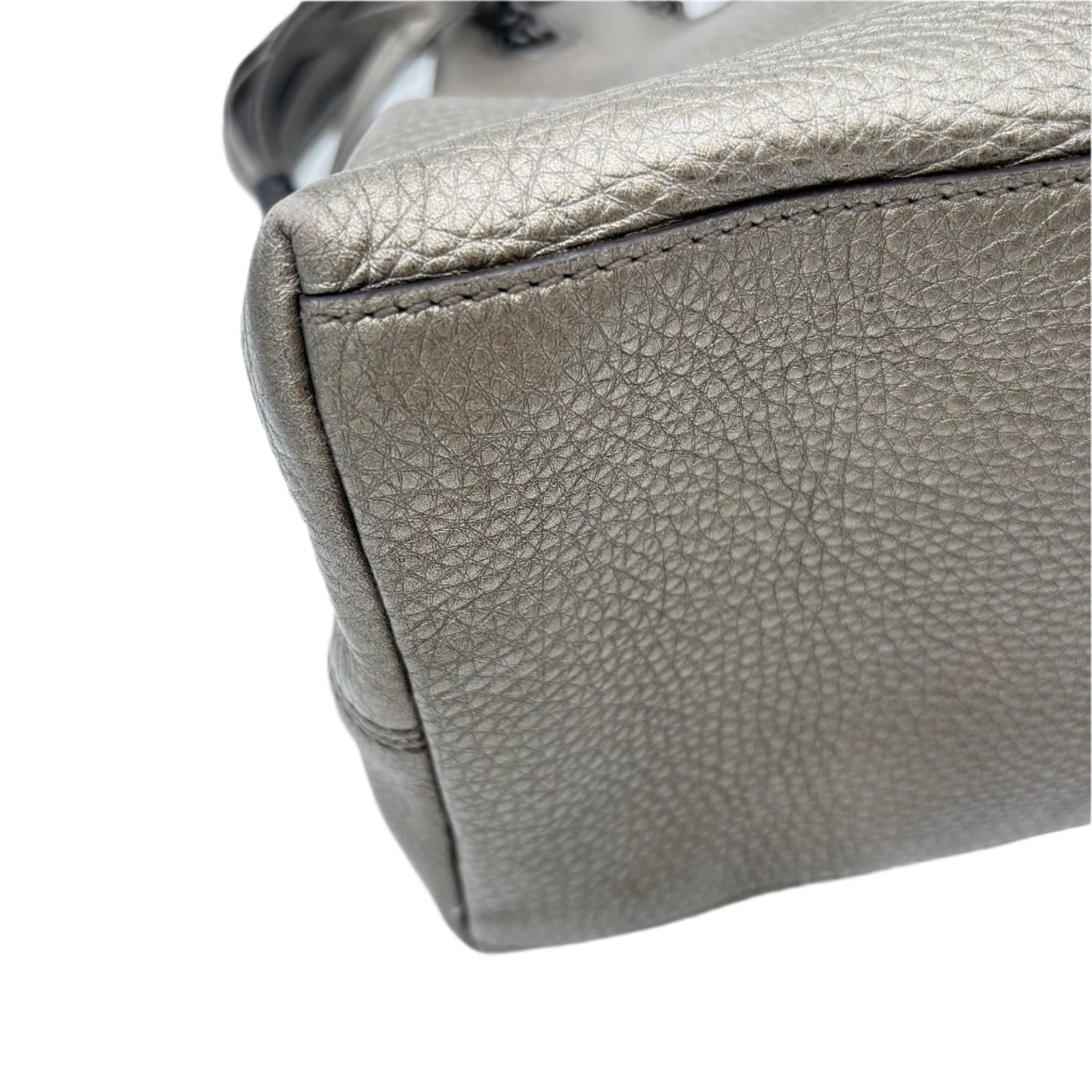 Gucci Soho Medium Leather Tote-Pewter