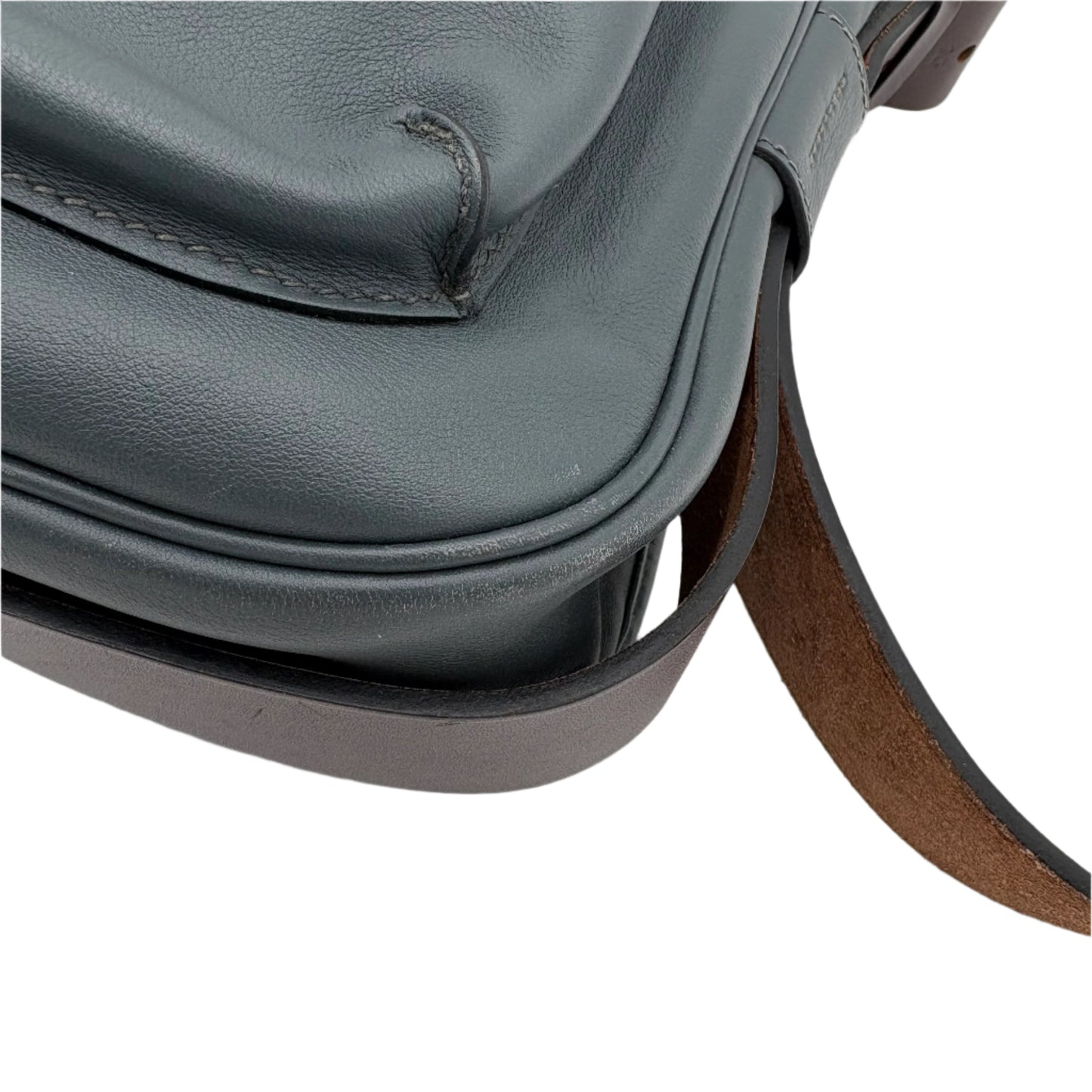 Hermes Leather Barda Messenger Bag