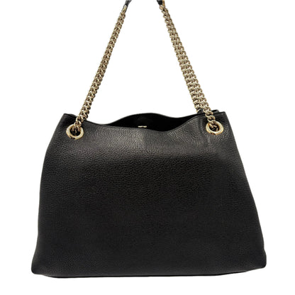 Gucci Soho Leather Chained Hobo Bag: Black