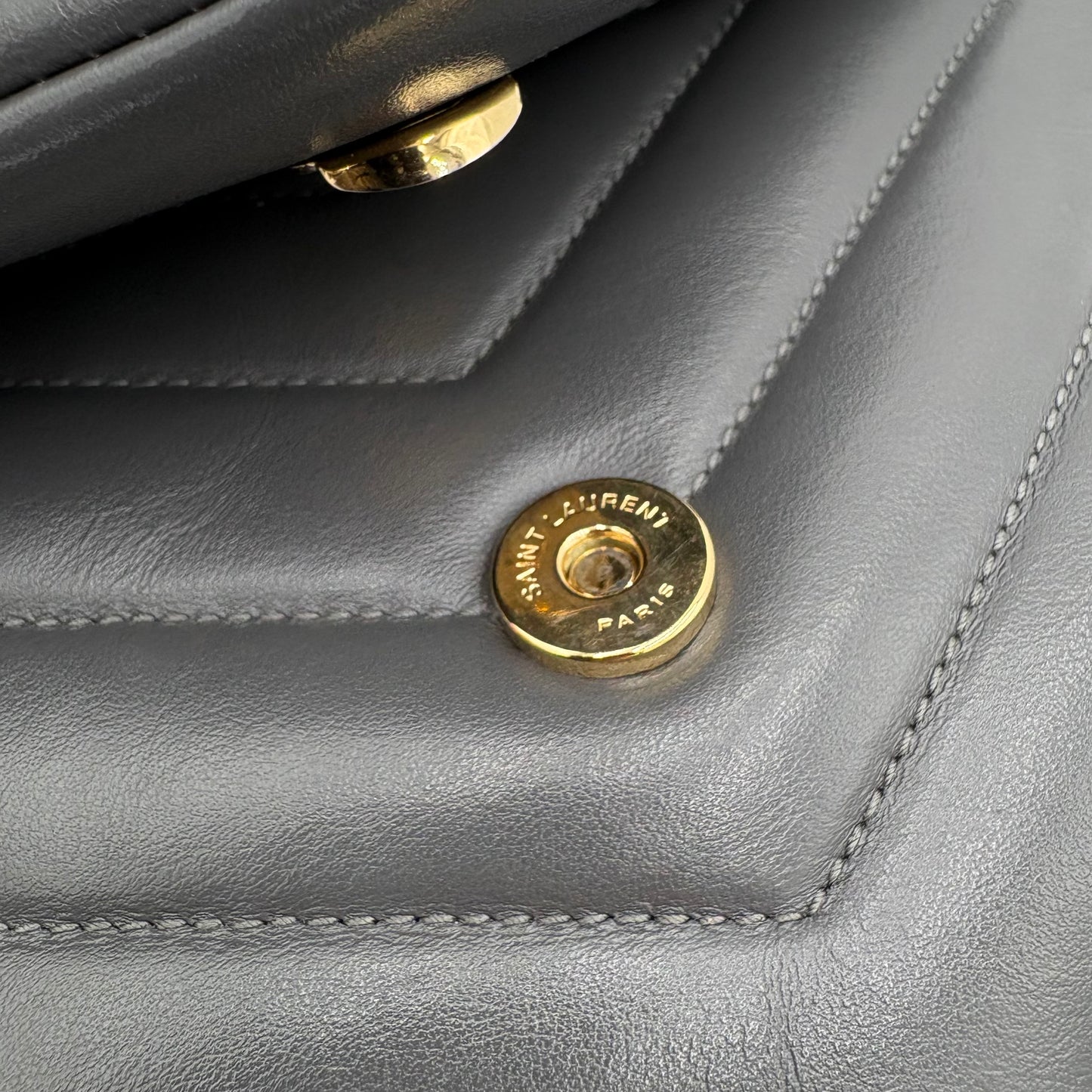 Saint Laurent Loulou Small Shoulder Bag - Grey