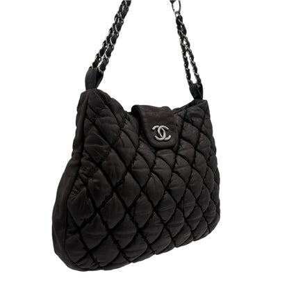 2009 Chanel Bubble Quilted Lambskin Hobo Bag