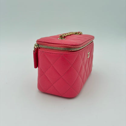 Chanel Quilted Caviar Small Vanity Case