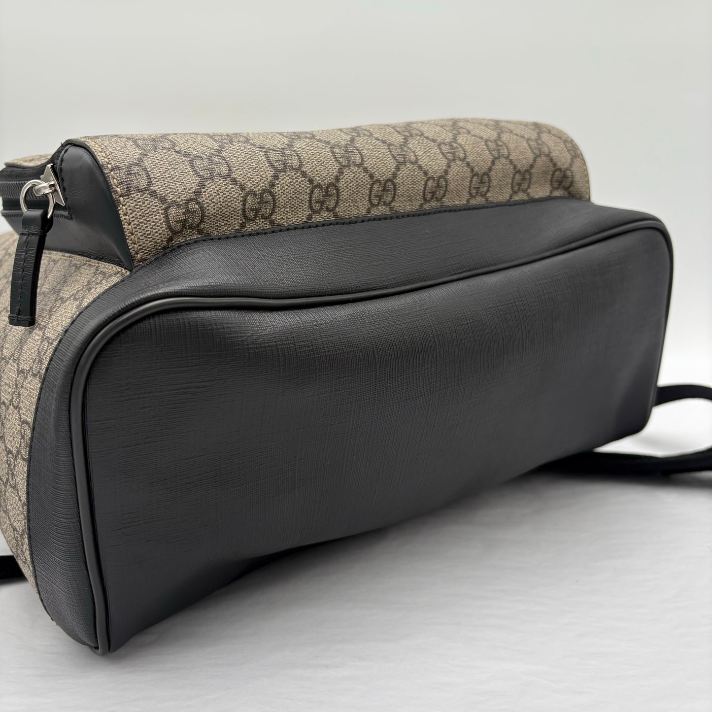 Gucci Monogram Black Leather Backpack