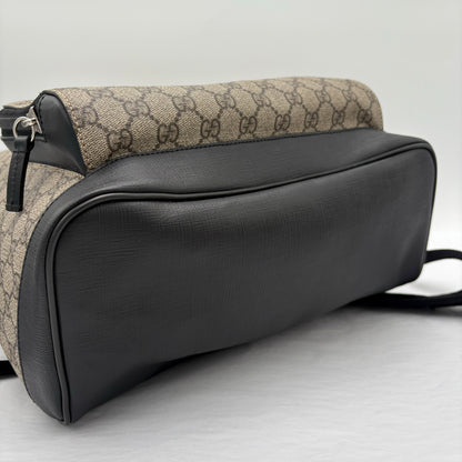 Gucci Monogram Black Leather Backpack