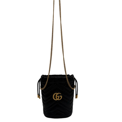 Gucci Mini Black Marmont Black Leather Bag