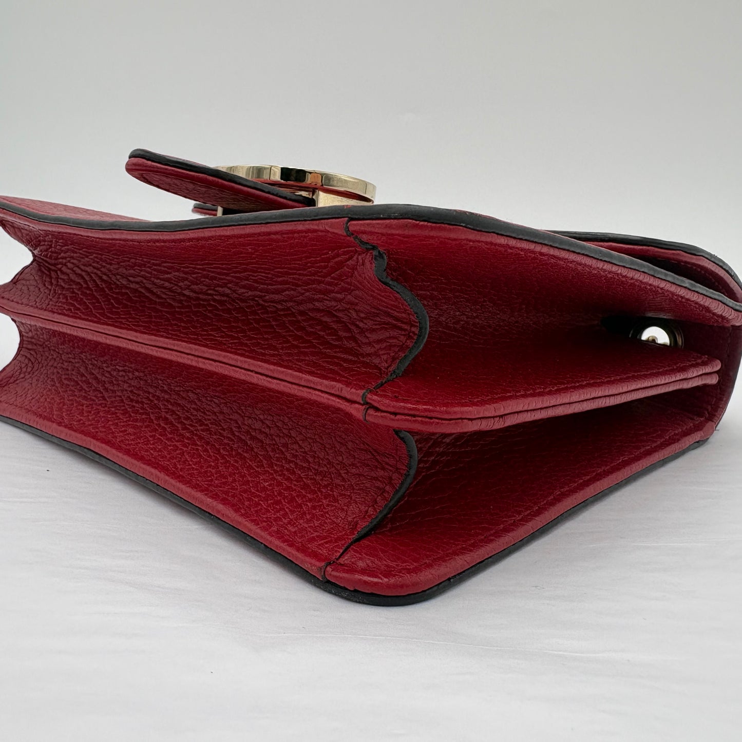 Gucci Dollar GG Calfskin Messen-Red : Large