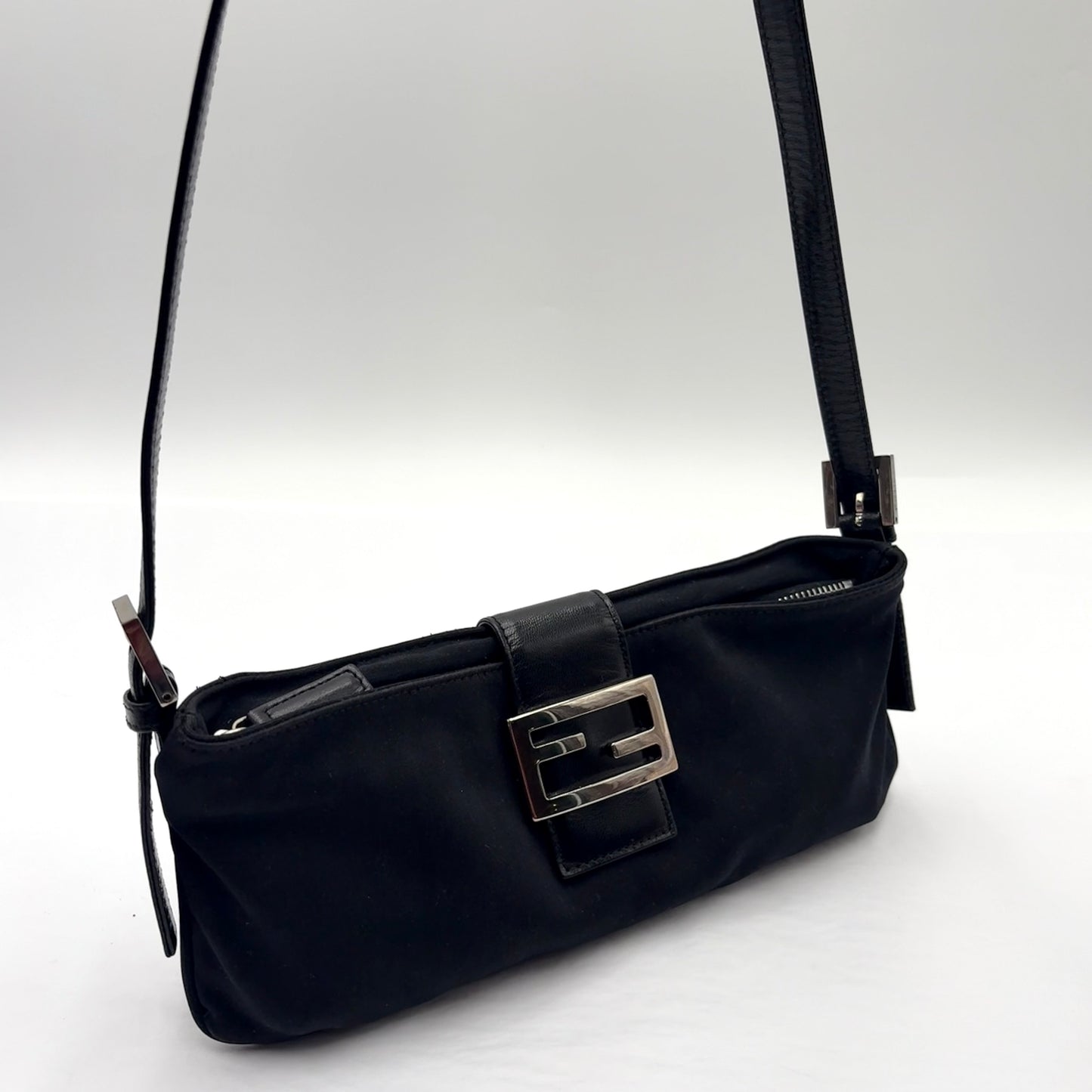 Vintage Fendi Nylon Flat Baguette