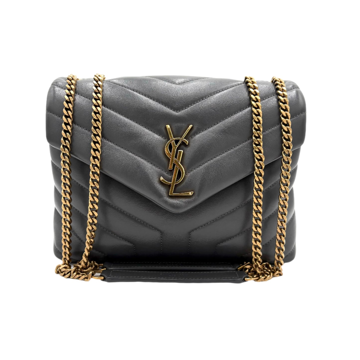 Saint Laurent Loulou Small Shoulder Bag - Grey